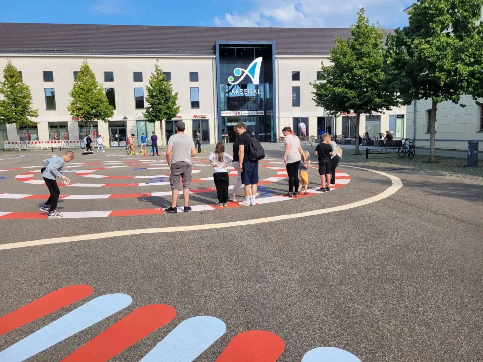 Projekt „Spielfeld Stadt“ auf Wittenbergs Arsenalplatz umgesetzt