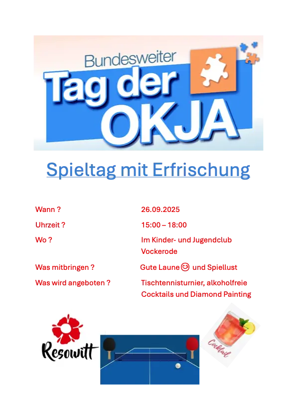 Flyer für Tag der oKJA